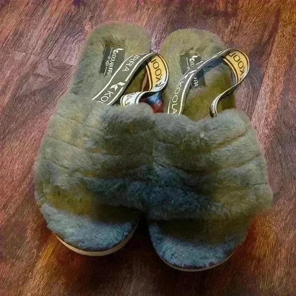 Koolaburra by UGG Fuzz'n II Slippers (Gray) Women's Size 8 - Picture 1 of 8